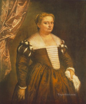 ヴェネツィアの女性の肖像 ルネサンス パオロ・ヴェロネーゼ Oil Paintings